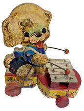 Vintage FIDO ZILO Fisher Price #707 Wooden Pull Toy Xylophone