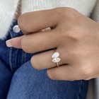 1.2ct Pear & Marquise Anniversary Ring Yellow Gold 14K Labcreated Diamond F/VS — photo 7