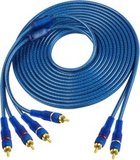 MEIRIYFA RCA Car Audio Cable Y Splitter Adapter Cord 2 Channel to 4 Channel RCA