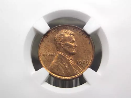 1929 "D" Lincoln WHEAT Cent Penny 1c NGC MS63 RB #035 Red Brown Unc ECC&C, Inc.