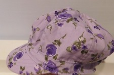 Girl's The Children's Place Purple Floral Hat Girls Size 4-6