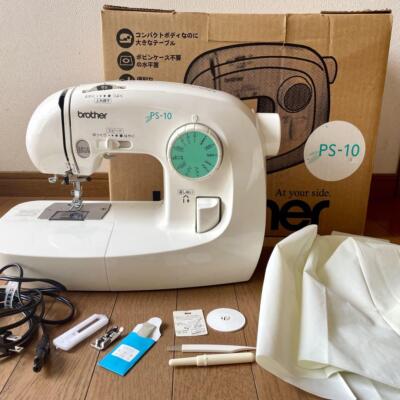 家庭用コンパクトミシン　ブラザー　PS-10 Brother Compact Sewing Machine PS-10 White Workig | eBay