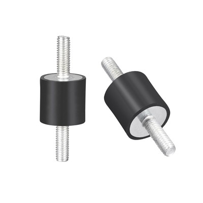 4pcs 20 x 20mm Rubber Mounts Industry Vibration Isolators with M6x18mm Studs