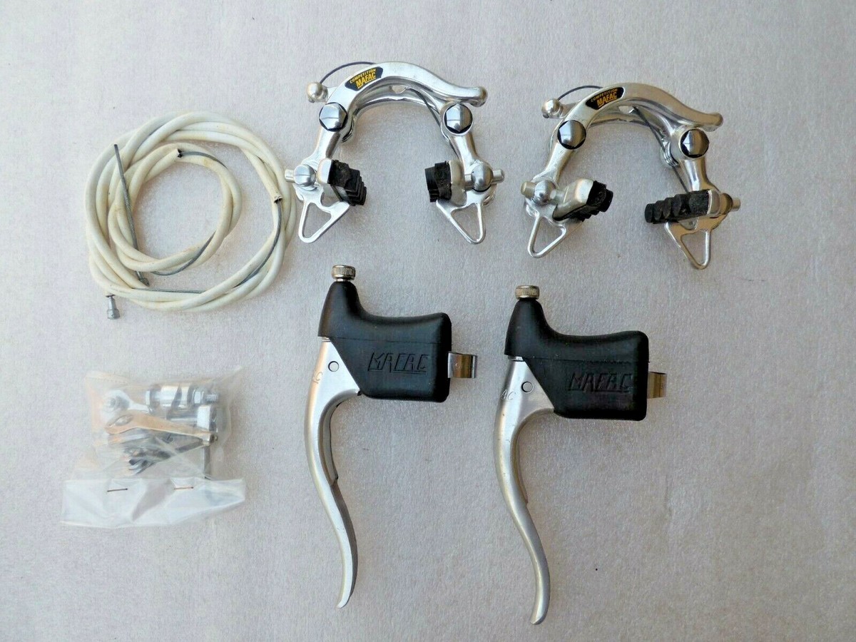 MAFAC COMPETITION SILVER ANODIZED CENTER PULL BRAKE SET MAFAC COMPETITION SILVER ANODIZED CENTER PULL BRAKE SET