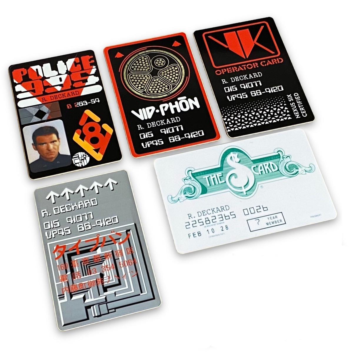 Blade Runner Rick Deckard Wallet Card ID Prop - Individual Cards