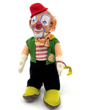 Steiff Clownie Clown Doll 1954 ID Button and Tags 19cm 7.5in Rubber and Felt Vtg