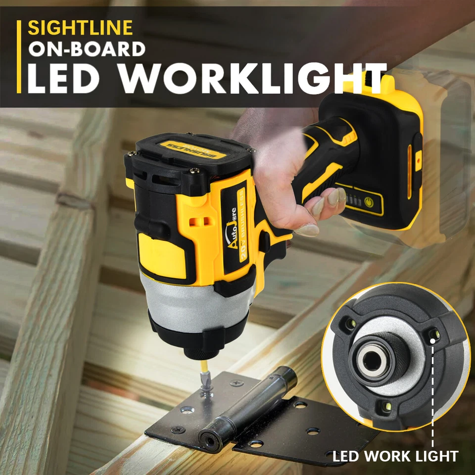 Para DEWALT DCB205 20V MAX XR Taladro Inalámbrico Destornillador de Impacto 1/4" Herramienta de 4 Velocidades Solo Foto 3 de 4