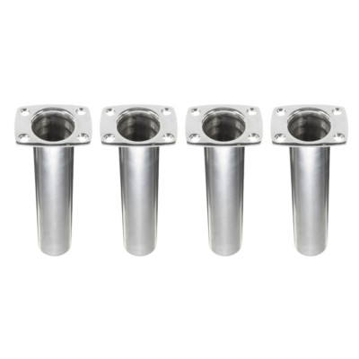 2X 90 Degree Fishing Rod Holder Flush Mount Boat Stainless Steel Cast
