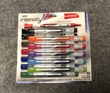 BIC Low Odor and Bold Writing Pen Style Dry Erase Marker Bullet Tip Assorted 12