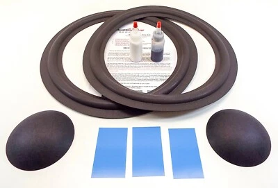 MW AUDIO Realistic Mach Two Three 15" Woofer Foam Speaker Repair Kit w/ Shims & Dust Caps
