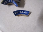 MILITARY PATCH GENUINE POST WW2 ERA STRAIGHT FROM BOX PANAMA TAB CUT EDGE KHAKI