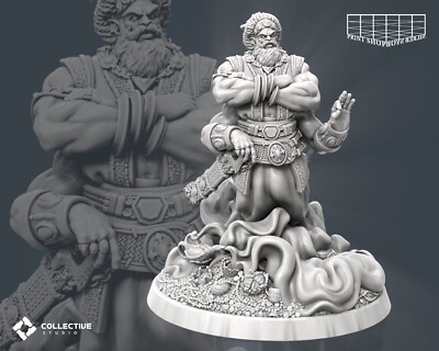 Dschinni Flaschengeist Miniatur Luft Elementar Figur für TTRPG's wie D&D 5e
