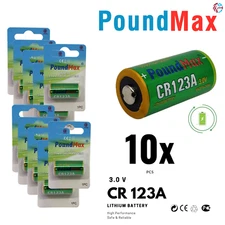 PoundMax CR123A 3.0v Lithium Camera Battery - 10 Count