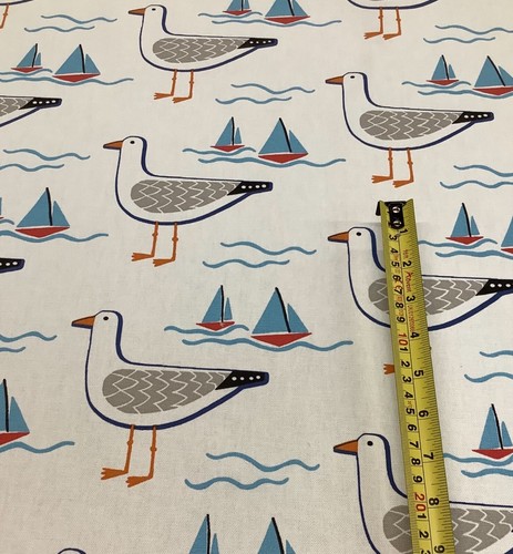 Fryetts GULL Seagull/Seaside Cotton Fabric.Upholstery/Curtains/Crafts/Cushions - Picture 3 of 4