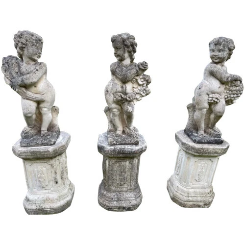 Architecture et matériaux antiques en pierre pour jardin, extérieur et ferronnerie