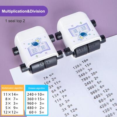 2 in1 Roller Digital Teaching Stamp Innerhalb 100Teaching Math Practice Weiß Neu