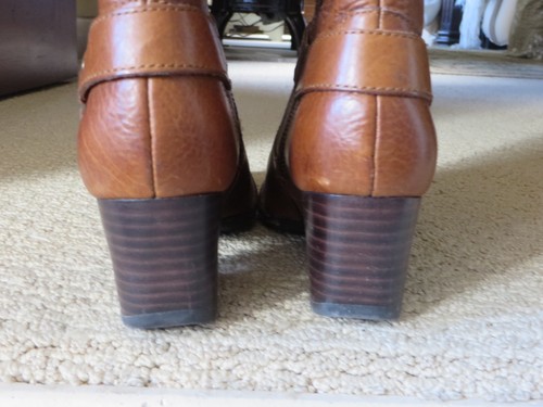 Neu im Karton Born Susanne Naturleder Harness hohe Stiefel seitlicher Reißverschluss Größe 6M Euro 36,5 - Bild 7 von 12