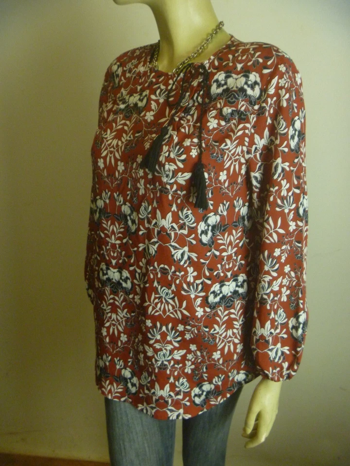 JAG Flowy Shirt sz 8 - BUY Any 5 Items = Free Post - Изображение 2 из 4