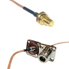 RG316 SMA Female O-Ring to N Female Flange O-Ring RF Cable Rapid-SHIP LOT