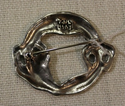 Broche Renard En Argent Massif Signée Toulhoat – Style Celte Et Breton – Neuf Avec étiquettes