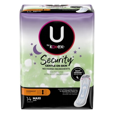 KOTEX  SANITARY PADS MAXI OVERNIGHT 14 CT EACH (1)