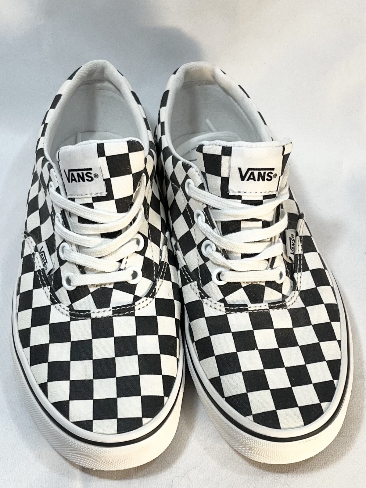Vans Off the Wall Womens Checkered Lace Up Size 8 Shoes wore once
