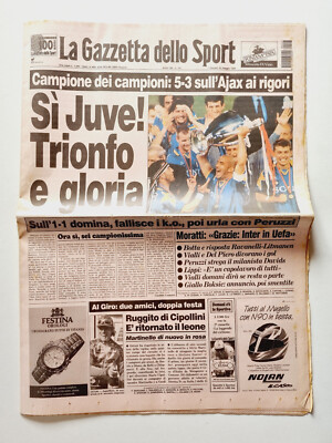 Gazzetta Dello Sport Du 31 Mars 1996 | Colombo, Juventus, Milan, Del Piero