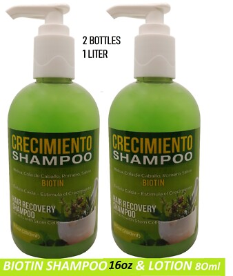 HAIR GROWTH SHAMPOO 1 Lt Shampoo de Crecimiento 1 litro + 1 2oz growth tonic