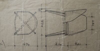 Object Study Circa 1950 | Unsigned Drawing