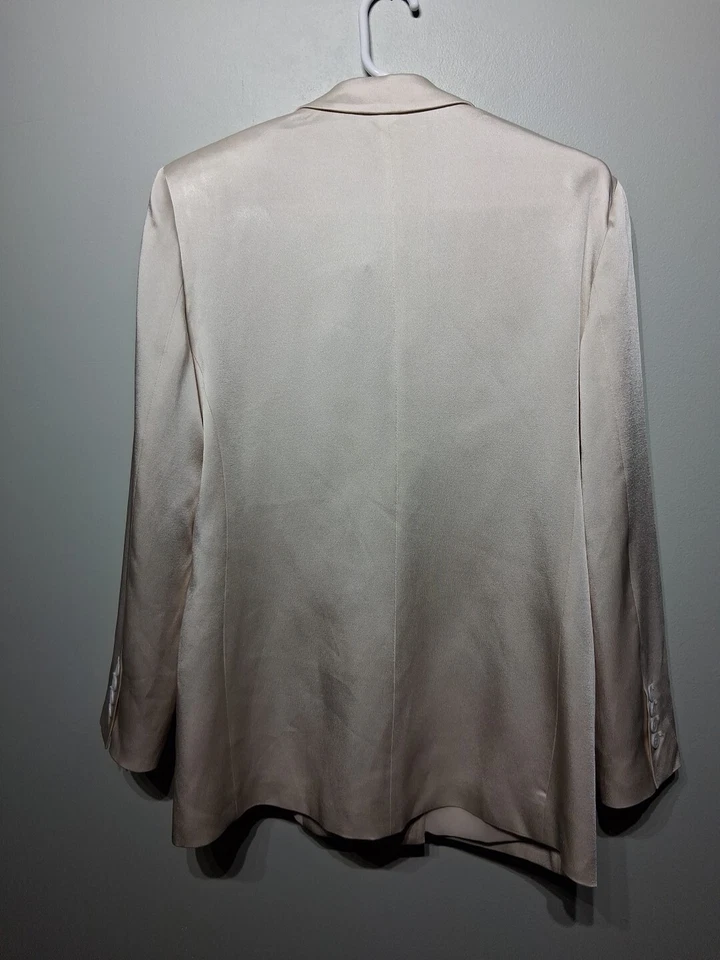 Blazer Zara X Kate Moss Marfil Doble Pecho Satinado Talla M Foto 4 de 4