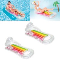 Set: Intex Luftmatratze King Kool Lounge - Schwimmsessel - 2Er Set - Transparent