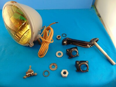 NOS Dietz Auxiliary Fog Lamp 6 Volt 5 3/4'' With Box Clamp Mounting Bracket *