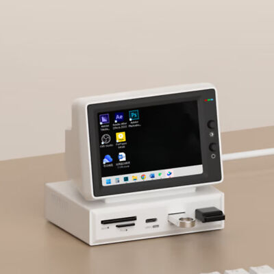 3.5'' IPS Mini Computer Secondary Screen Desktop Expansion Dock Case AIDA64