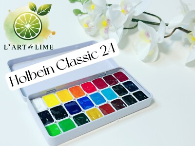 H0lbein 24 Colors Classic Japanese Watercolor Paint - Repackaged Trial Set 1ml