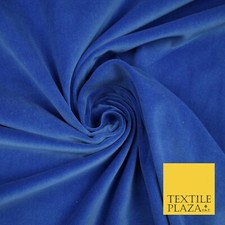 OVER 20 COLOURS- Plain 100% COTTON VELVET Fabric Non Stretch Material Craft 45"