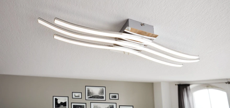 Eglo 31996 LED helle Deckenleuchte RONCADE 60cm silber Alu chrom EEK:E (Spk A-G) - Bild 4 von 4