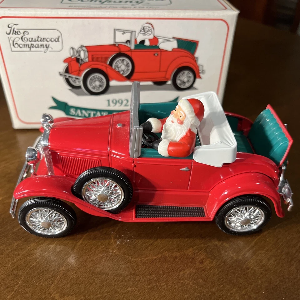 ERTL Eastwood 1992 Santa's Ford Roadster Model A #1928 Lockable Coin Bank 1:25 - Image 4 of 4