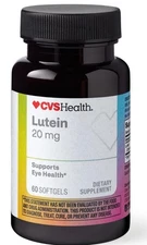 1-CVS Health Lutein 60 Softgels 20mg Eye Vision Support Supplement Exp 05/26