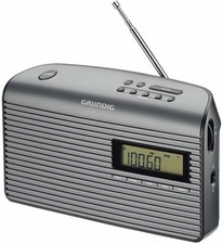 Grundig Portable FM/AM Radio Music 61 Stereo Digital Display, Alarm - Grey