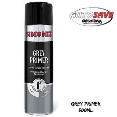 Simoniz - Graue Grundierung | 500ml | Acryl-Sprühfarbe | glatte Basis | verhindert Rost
