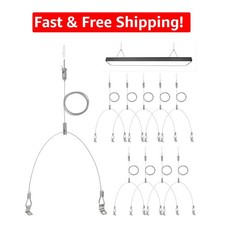 10 Set Adjustable Aquarium Light Suspension Cables Kit - 5ft Durable Safe