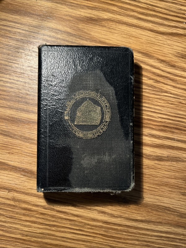 vintage book bank promotional, the Prudential insurance company of America book