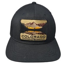 Colorado Patch Snapback Mesh Back Trucker Hat Black One Size Outdoor