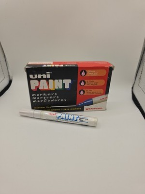 Uni-Paint PX-20 Oil-Based Medium Point Marker,White(63613)11 pack. 1Missing. T4