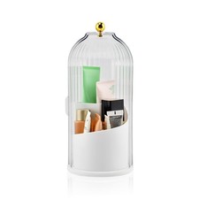 Toothbrush Holders with Sliding Lid, 360 Dustproof Rotating 3 Slots Bathroom...
