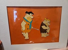Fred And Barney With Authenic Animation Cel ASIFA Seal