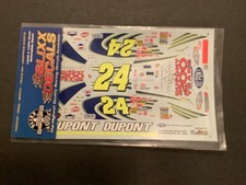 2002 JEFF GORDON DUPONT 200 YEARS 1/24 NASCAR SLIXX WATER SLIDE DECAL SHEET