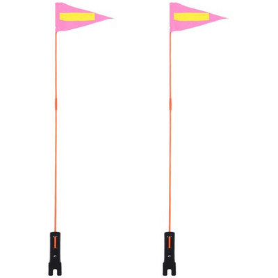 #ad 2 Pcs Kids Bike Flag Accessories Safety Replacement Caution Flags for Bikes $27.44