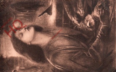 Ansichtskarte_ Beata Beatrix, D.G. Rossetti [Eyre & Spottiswoode]