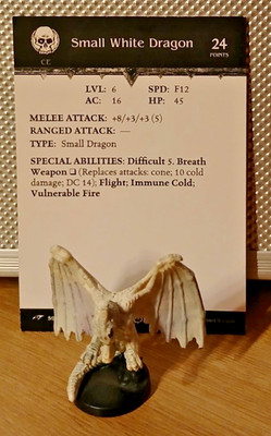Small White Dragon #59 Figur + Karte Dragoneye, DnD Miniatur Wizard 2003